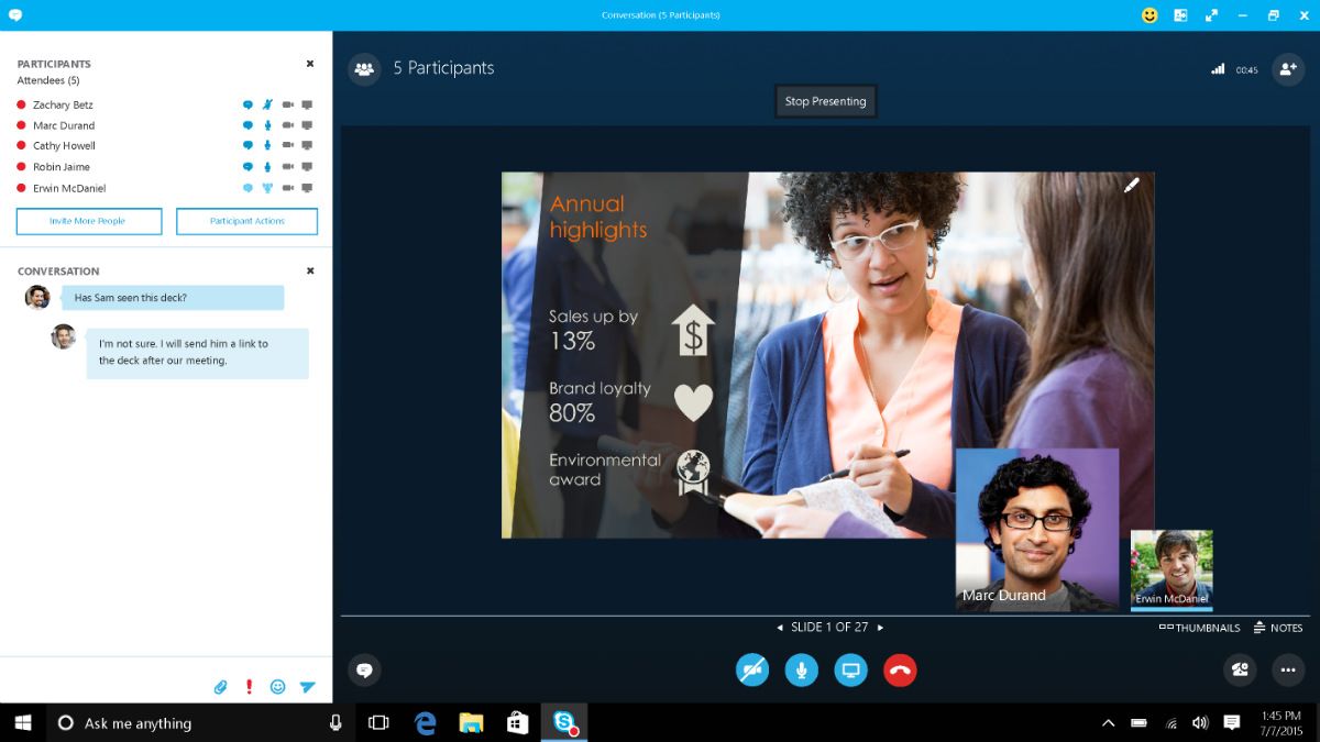 Finance Skype for Business
