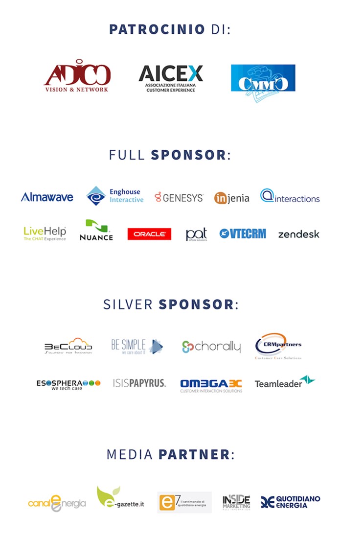 Customer Experience 2020 sponsor e partner